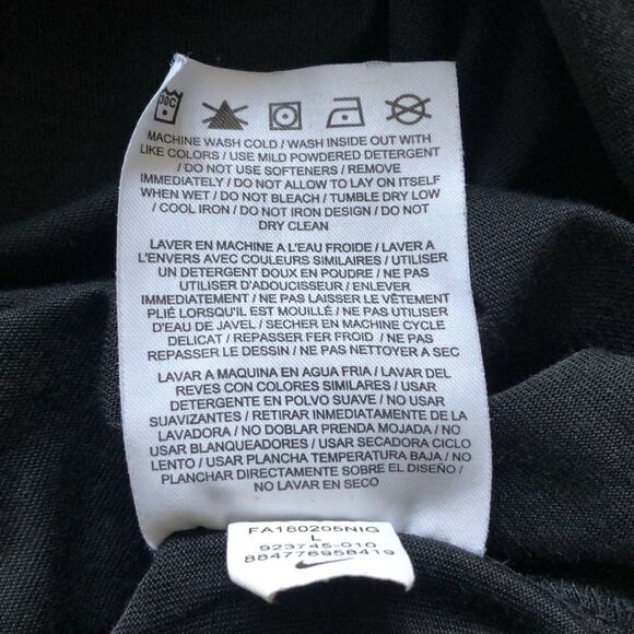 Nike Dri Fit Athletic Cut Cotton/Poly Swoosh Tee Shirt Large - Picture 7 of 9